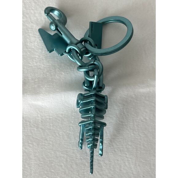 🦖 Coach Blue Turquoise Lighting Rexy Keychain Bag Charm For Purse Dinosaur - Picture 5 of 7